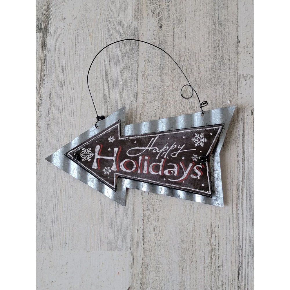 Mini‎ Arrow sign happy holidays Xmas decor
